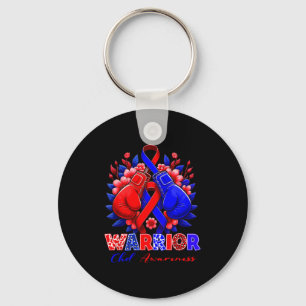 Heart Awareness Chd Congenital Heart Warrior In Fe Keychain