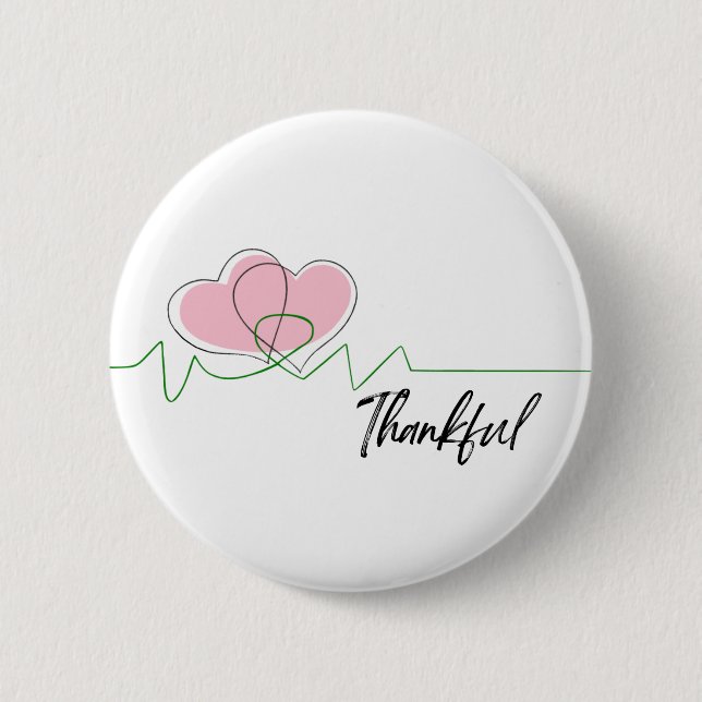 heart awareness, surgery, survivor recovery gift 2 inch round button (Front)