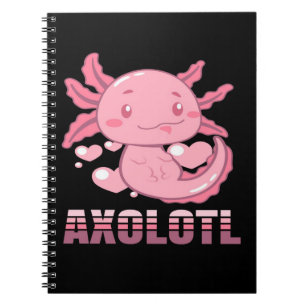 Heart Axolotl Cute cartoon Axolotl Notebook