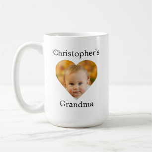 Heart Baby Face Grandma Coffee Mug