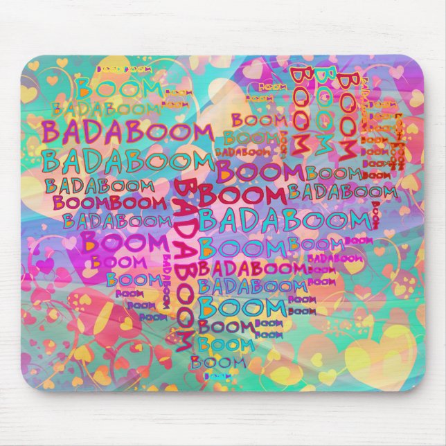 Heart Badaboom | heart pattern Mouse Pad (Front)