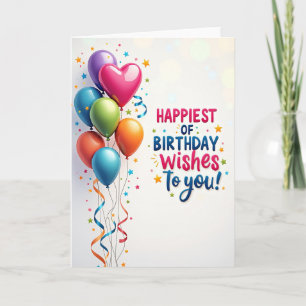 Heart Balloon Celebration Card