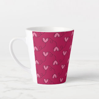 Heart Balloon Pattern Latte Mug