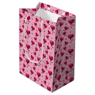 Heart Balloons and Stars Medium Gift Bag