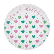 Heart Balloons Green Pink Star Pattern Cute