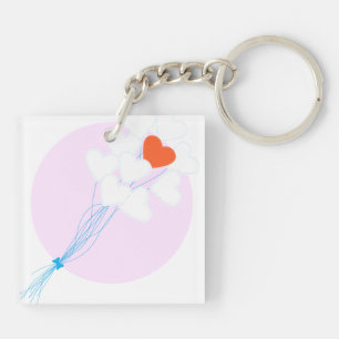 Heart Balloons Keychain