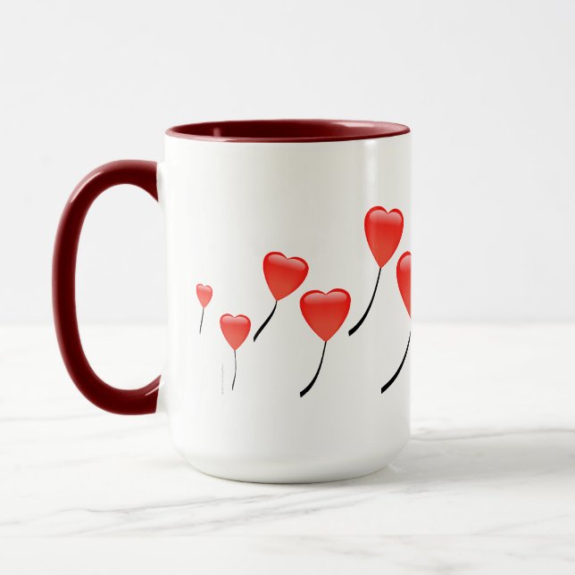 Heart Balloons Mug (Left)