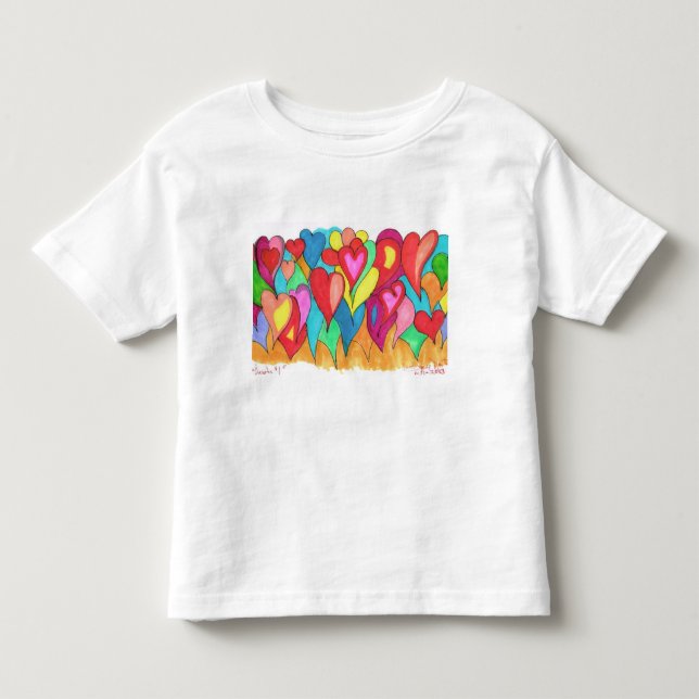 Heart Balloons on 4T tshirt (Front)