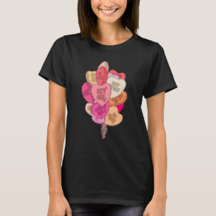 Heart Balloons Retro Groovy Valentine's Day Be Min T-Shirt