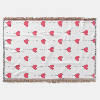 Heart Balloons Throw Blanket