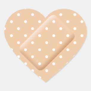 Heart Bandage Cute Polkadot Nurse Medical Get Well Sticker