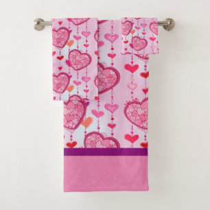 Heart Bath Towel Set