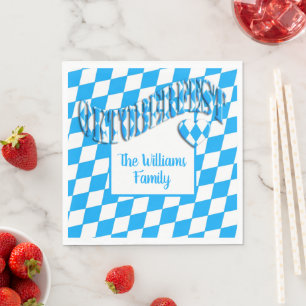 Heart Bayern Bavarian Flag Colours Oktoberfest Napkin