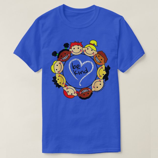 Heart Be Kind Spread Kindness Anti Bullying Orange T-Shirt (Design Front)