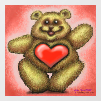 Heart Bear Window Cling