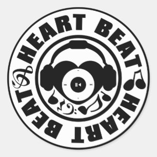Heart_Beat Classic Round Sticker