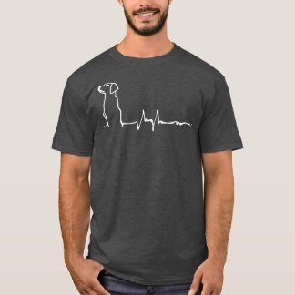 Heart Beat Dog Owner T Cute Dog Graphic T-Shirt