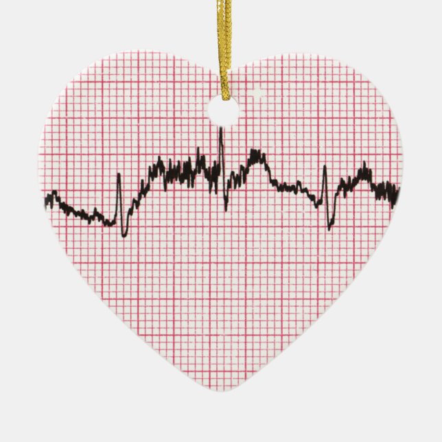 Heart Beat III Ceramic Ornament (Front)