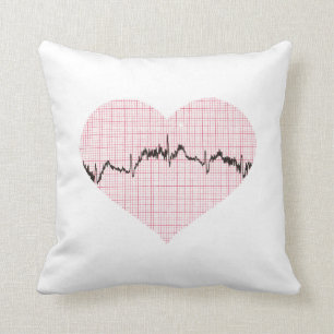 Heart Beat III Throw Pillow