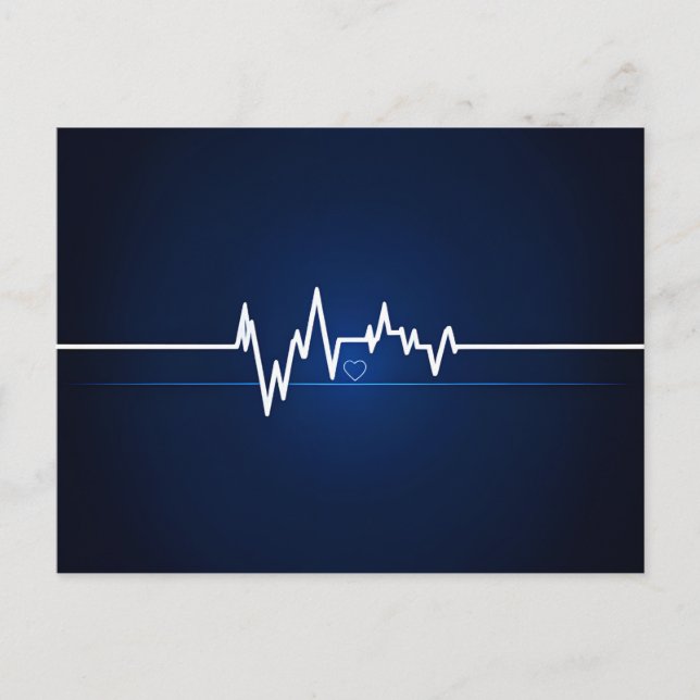 Heart beat line, Postcrossing Postcard (Front)