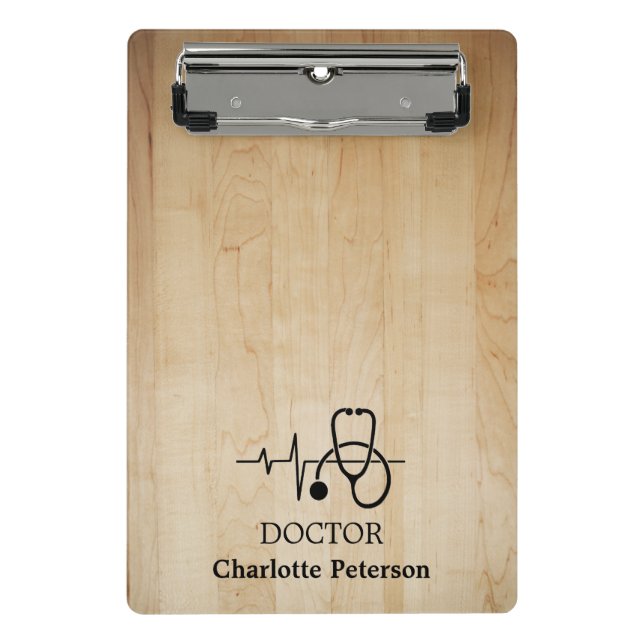 Heart Beat Stethoscope Doctor  Mini Clipboard (Front)