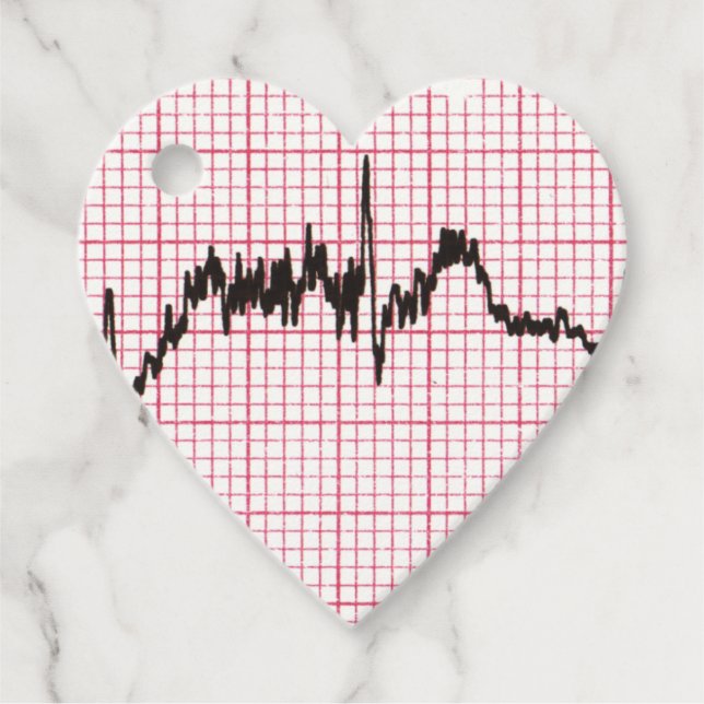 Heart Beat VII Favour Tags (Front)
