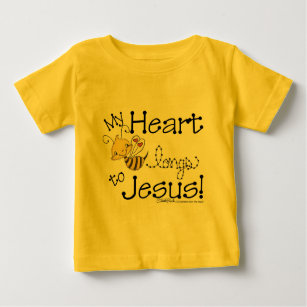 Heart Bee longs to Jesus Baby T-Shirt