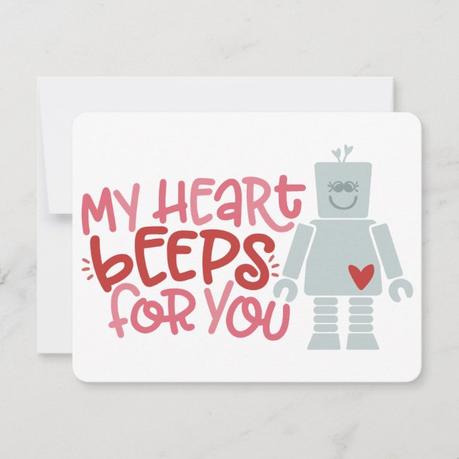 HEART BEEPS FOR YOU HOLIDAY CARD (Front)