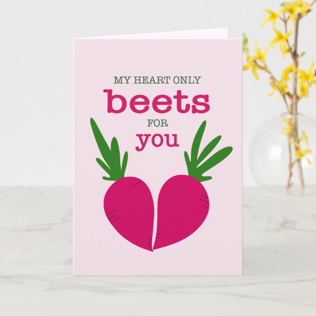 Heart Beets Anniversary Card (Yellow Flower)