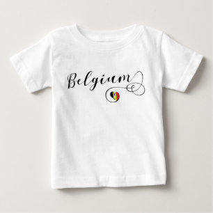 Heart Belgium, Belgian Flag Baby T-Shirt