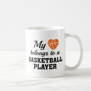 Heart Belongs Basketball Coffee Mug