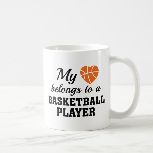 Heart Belongs Basketball Coffee Mug (Right)