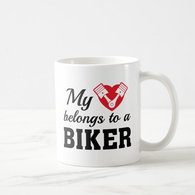 Heart Belongs Biker Coffee Mug (Right)