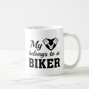 Heart Belongs Biker Coffee Mug
