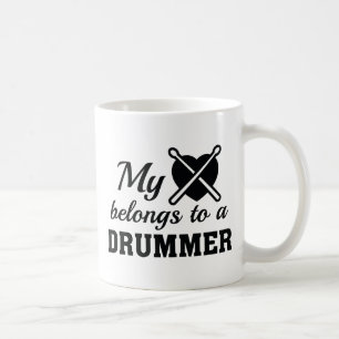Heart Belongs Drummer Coffee Mug