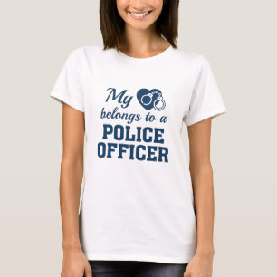 Heart Belongs Police Officer T-Shirt