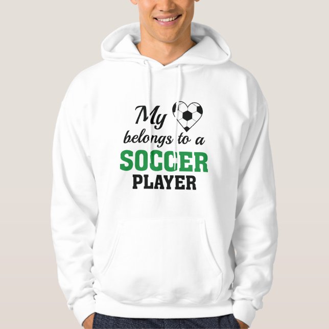 Heart Belongs Soccer Hoodie (Front)