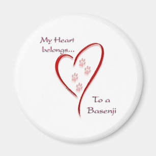 Heart Belongs to Basenji; Love Basenji Magnet