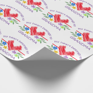 Heart belongs to Grandma Wrapping Paper
