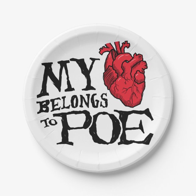 Heart Belongs to Poe Paper Plates (Front)