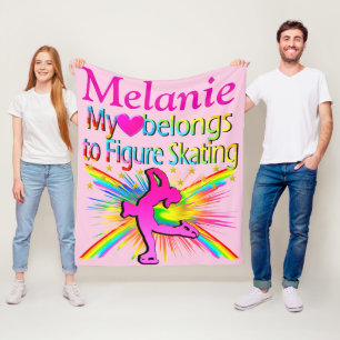 HEART BELONGS TO SKATE FLEECE BLANKET