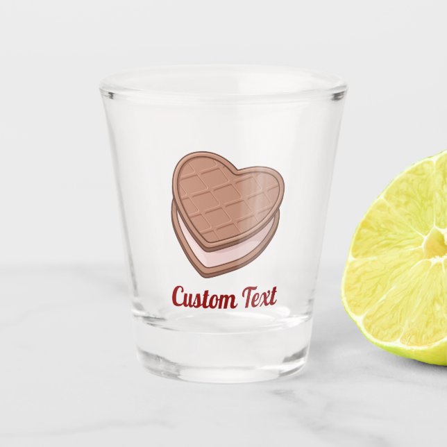 Heart Biscuit Shot Glass (Front)