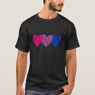 Heart Bisexual Flag LGBT Gay Pride Month Support L T-Shirt