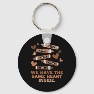 Heart Black History African Blm Juneteenth Women K Keychain