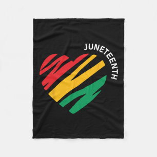 Heart Black History Afro American African Freedom Fleece Blanket
