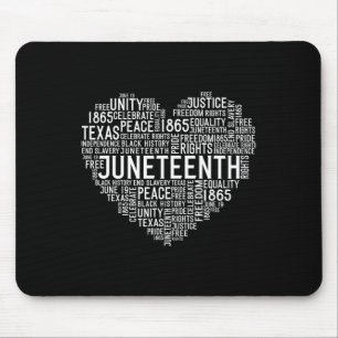 Heart Black History Afro American African Freedom Mouse Pad
