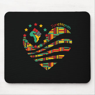 Heart Black History Afro American African Freedom  Mouse Pad