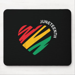 Heart Black History Afro American African Freedom Mouse Pad