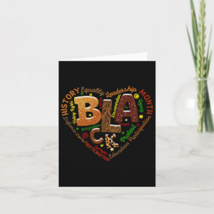 Heart Black History Month Melanin Lover African Am Card