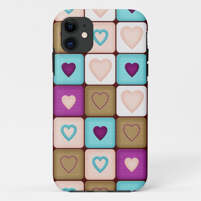 Heart Blocks Case-Mate iPhone Case (Back)